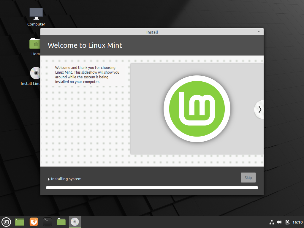 installing Linux Mint 20.1
